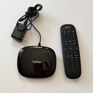Logitech Black Remote and Charging Dock